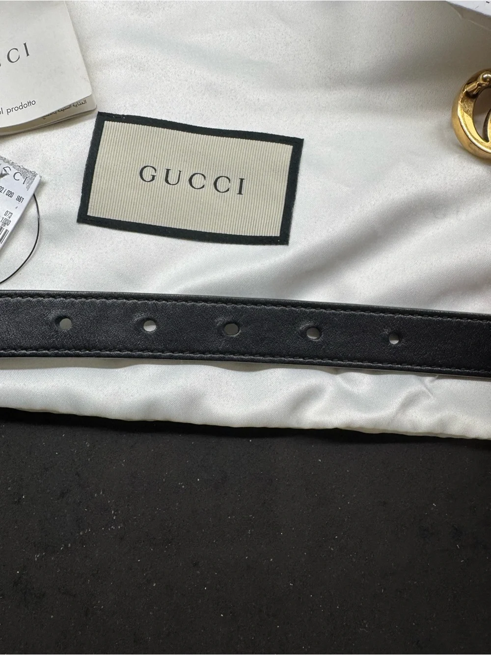 Women’s Black Gucci Marmont Belt